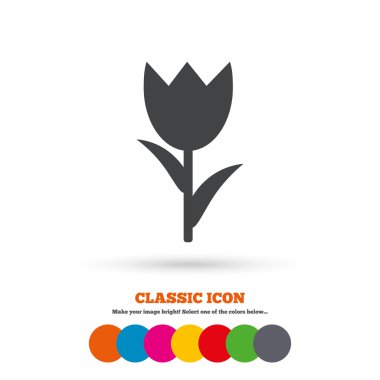 Flower, tulip icon