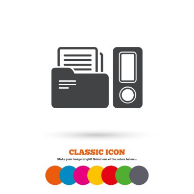 Document, folder, accounting, binder icon