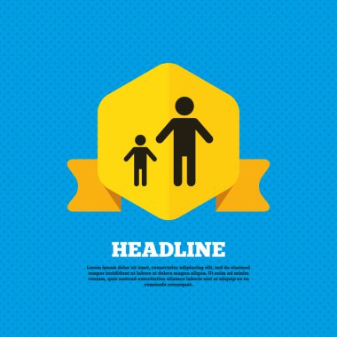 One parent, child  family icon