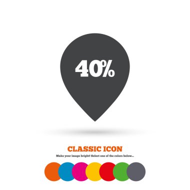 40 percent, sale, discount icon