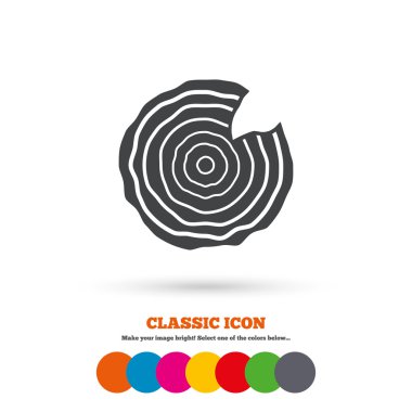 Wood, tree growth icon