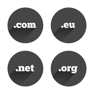 Top-level domains signs icons