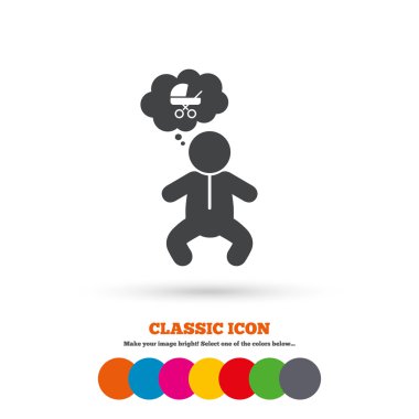 Baby infant, child icon.