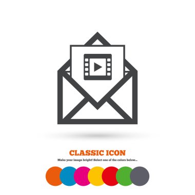 Video mail, message icon