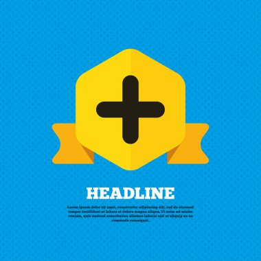 Artı işaret simgesi. Pozitif sembol.