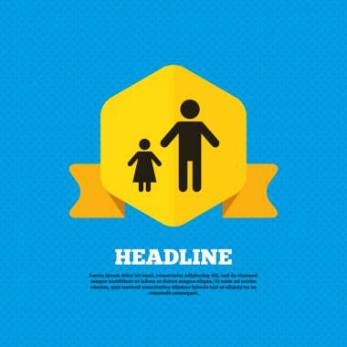 One parent, child  family icon