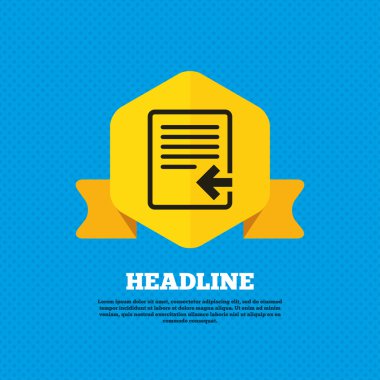 Import file , document icon.