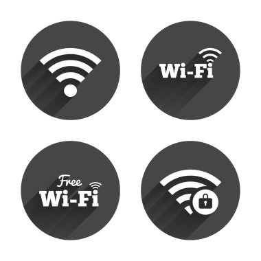 Wifi, Wireless Network icons.