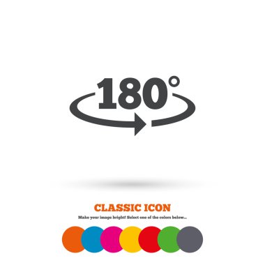 Açı 180 derece, geometri simgesi