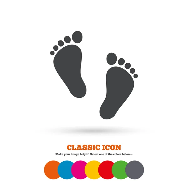 Child pair of footprint icon — Stock Vector