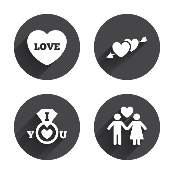 Valentine day, love icons — Stock Vector