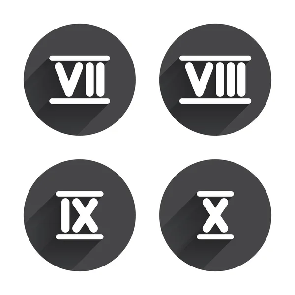 Roman numeral icons.  . — Stock Vector