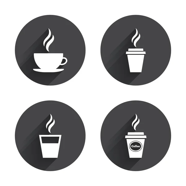 Coffee, cup, drinks icons — ストックベクタ