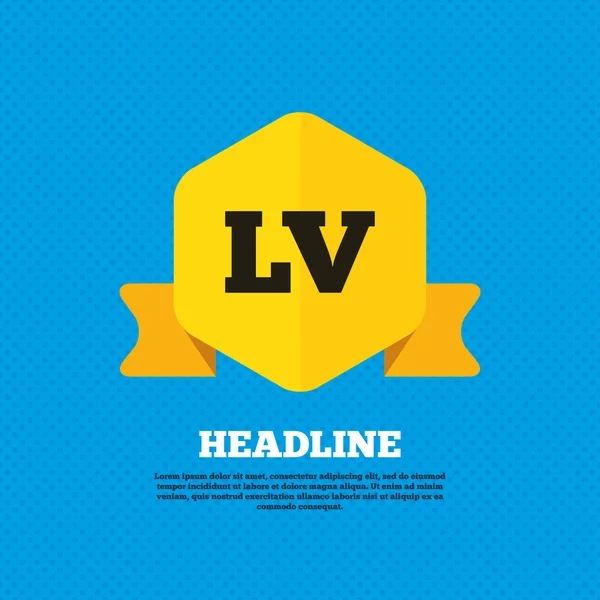 Latvian language, LV icon — Stock Vector