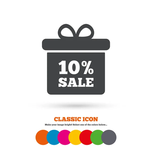 10 percent, sale, discount icon — 图库矢量图片