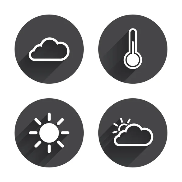 Icônes météo. Nuage et soleil . — Image vectorielle