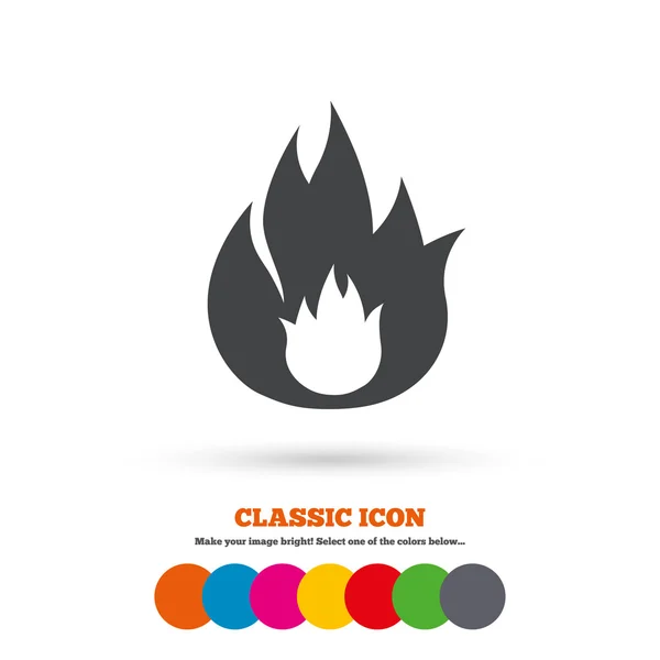 Oheň, plamen ikony. — Stockový vektor