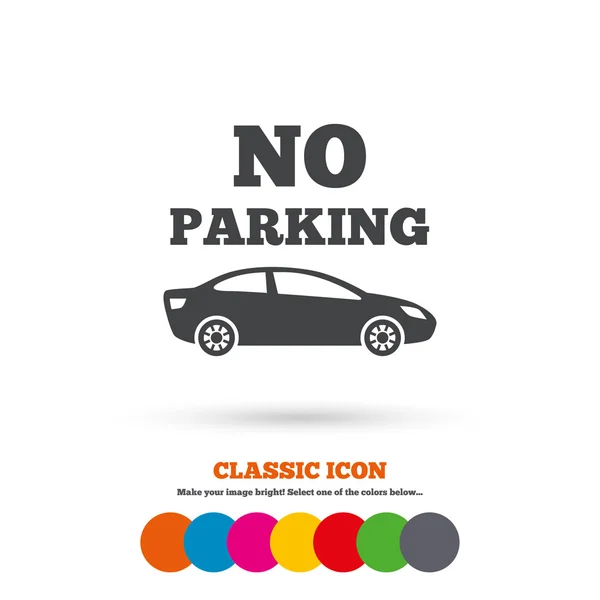 Ingen parkering, privat territorium ikon. — Stock vektor