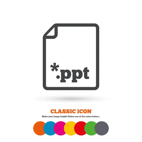 File, presentation, download ppt icon — Stock Vector