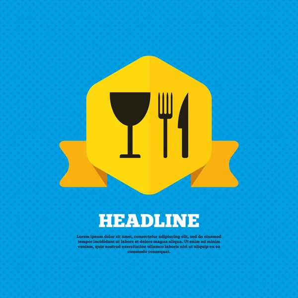 Eat, knife,fork, wineglass icon — 스톡 벡터
