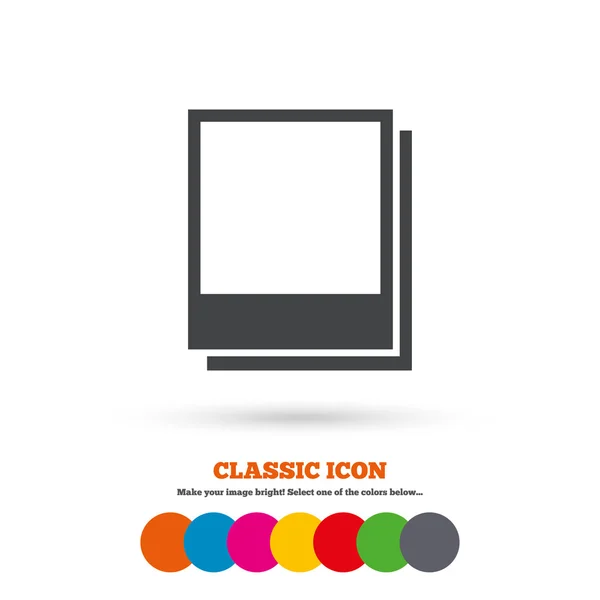 Photo frames template icon. — Stock Vector