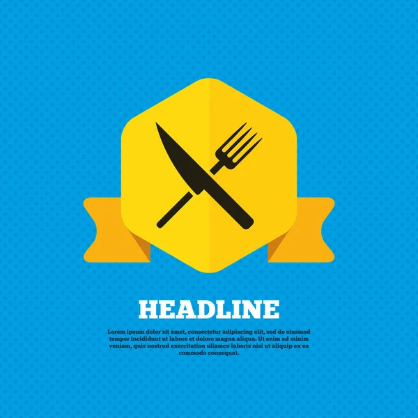 Jídlo, příbory, nože, vidlice ikony — Stockový vektor