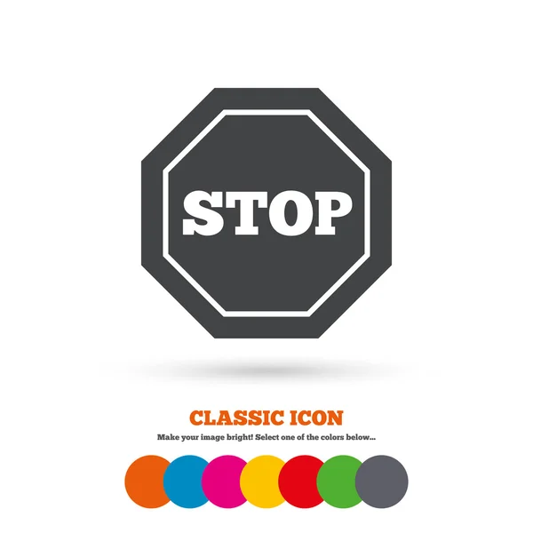 Verkeer stop pictogram — Stockvector