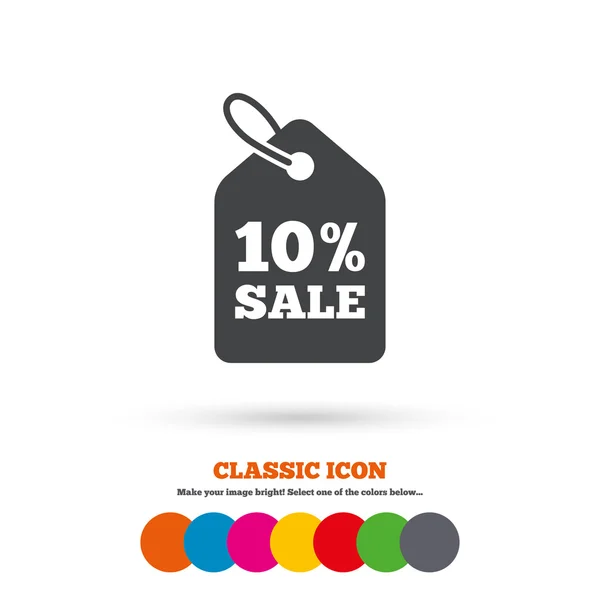 10 percent, sale, discount icon — 图库矢量图片