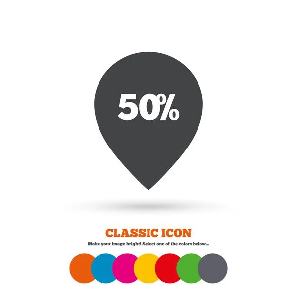 50 percent, sale,  shopping icon — Stock vektor