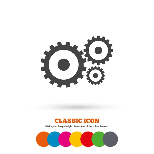 Cog, ajustes, icono de engranaje . — Vector de stock