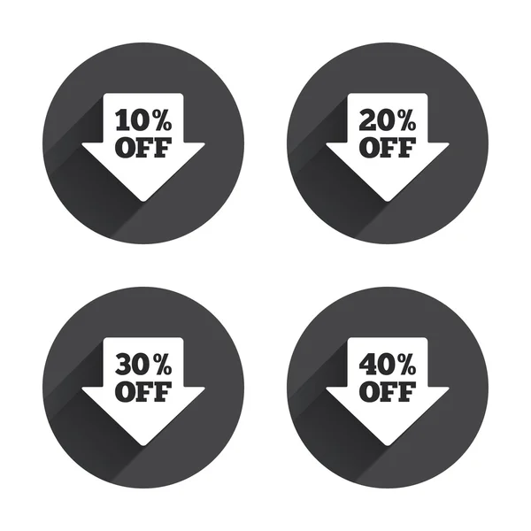 Sale, arrows, discount icons — Stockvector