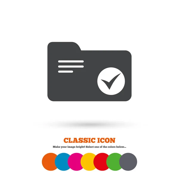 Sélectionnez l'icône du dossier de document — Image vectorielle