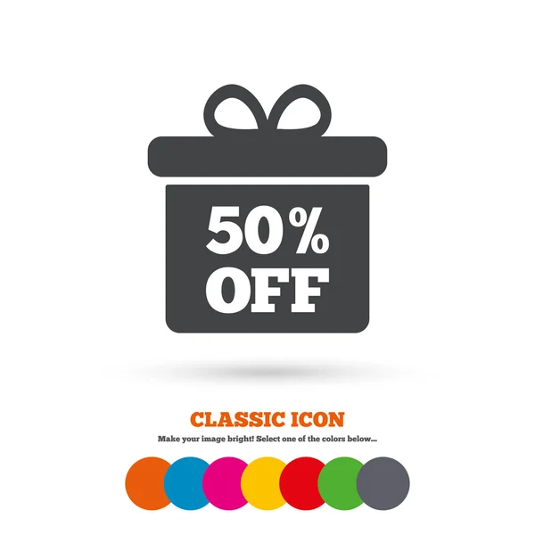 50 percent, discount, sale icon — 图库矢量图片