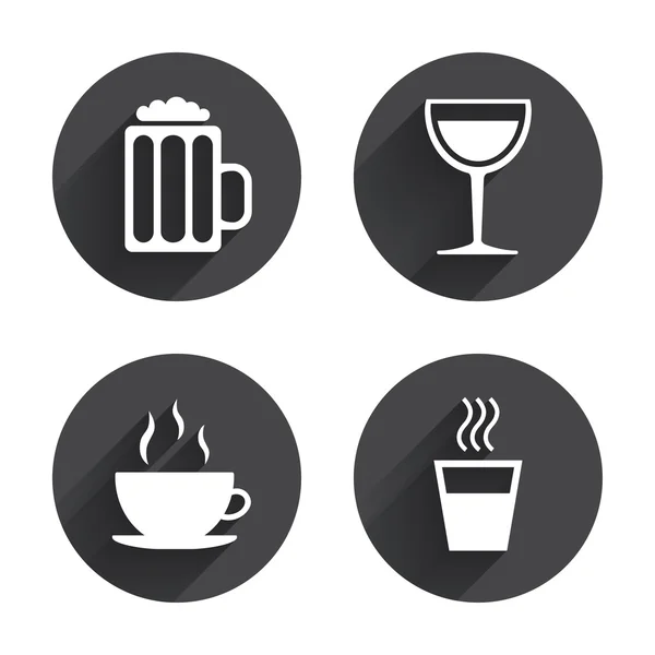 Drinks, Coffee cup icons — Stock Vector