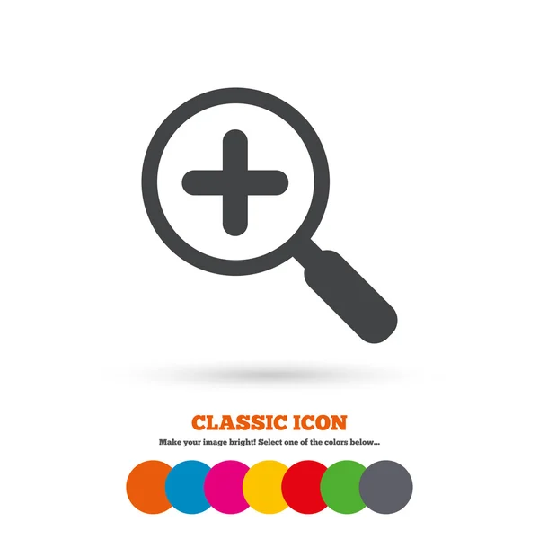 Magnifier glass, zoom icon — Stockvector