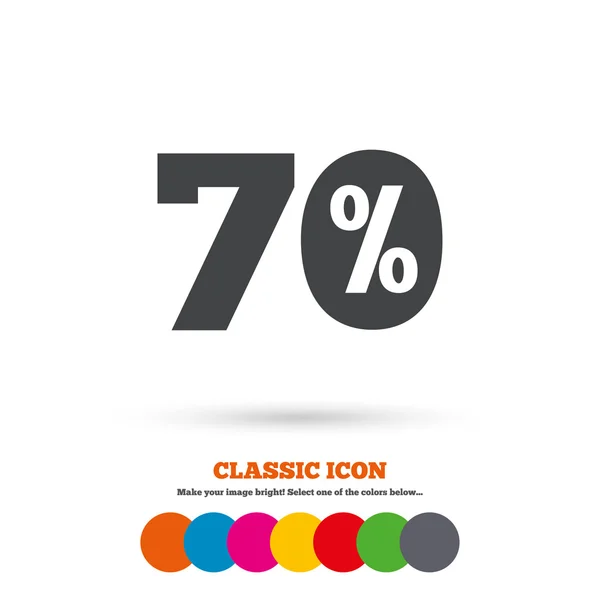 70 percent discount, sale icon — 图库矢量图片