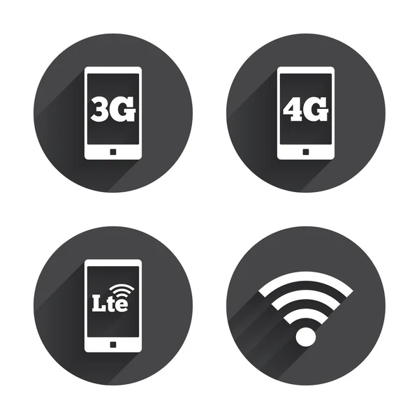 Icônes de télécommunications mobiles . — Image vectorielle