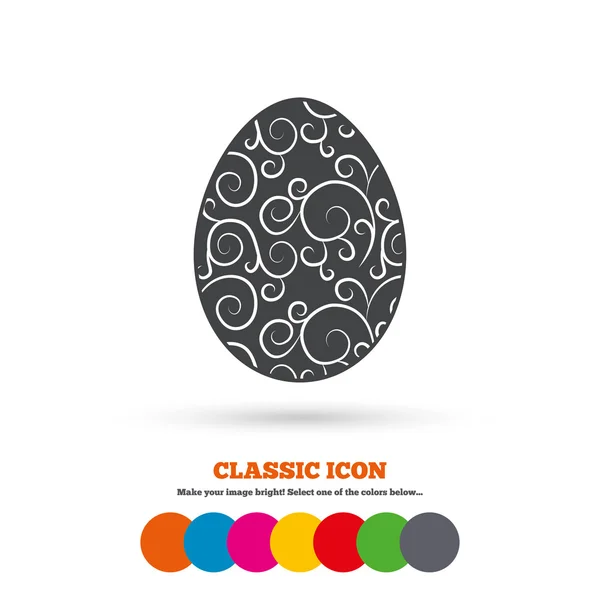 Icono de huevo de Pascua. — Archivo Imágenes Vectoriales