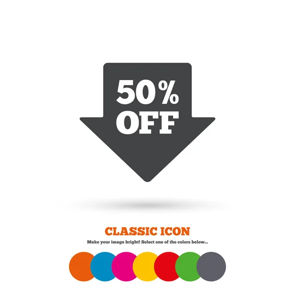 50 percent, discount, sale icon — 图库矢量图片