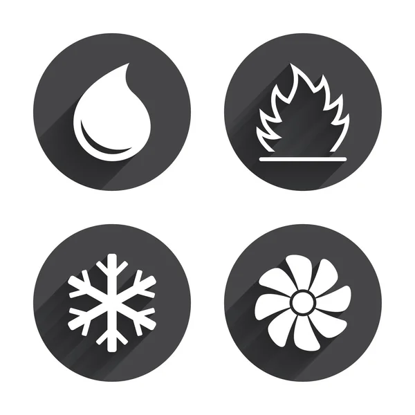 Ícone de aquecimento, ventilação e ar condicionado — Vetor de Stock
