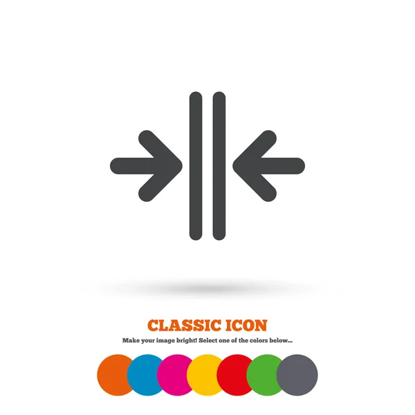 Close the door, elevator icon — Stock Vector