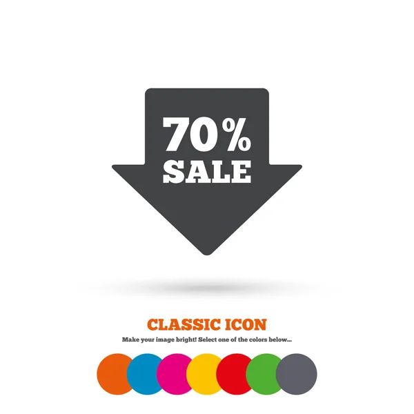 70 percent, sale, discount icon — Stock Vector