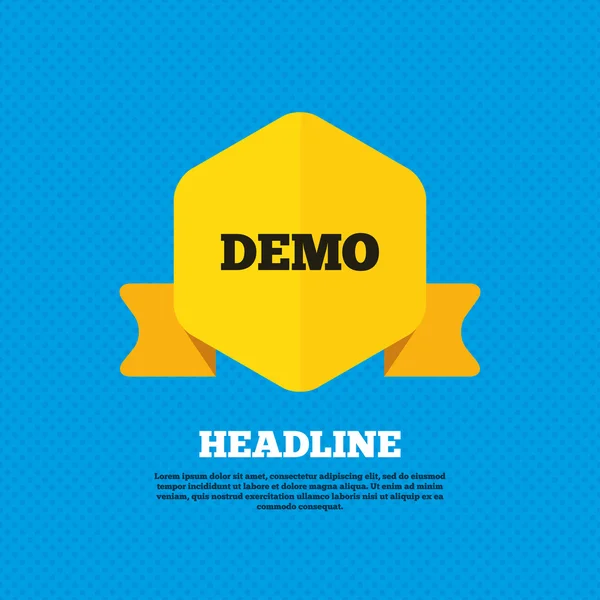 Demo, Demonstration icon. — Stockvector