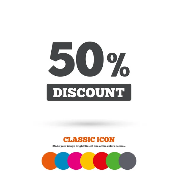 50 % sleva, prodej ikonu — Stockový vektor
