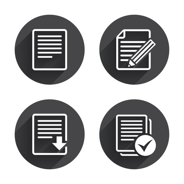 Document, download  file  icons