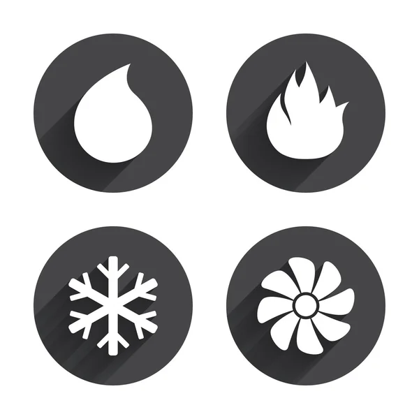 Symbol für Heizung, Lüftung und Klimaanlage — Stockvektor