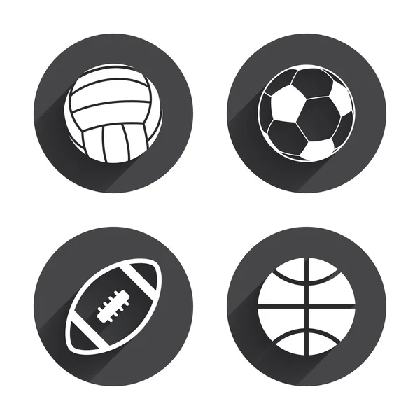 Иконки спортивных мячей — стоковый вектор