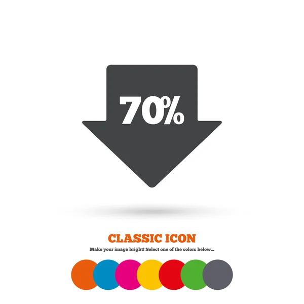 70 percent, sale, discount icon — 图库矢量图片