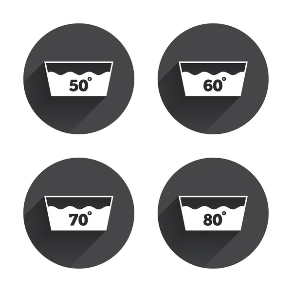 Lavado, conjunto de iconos de lavadora — Archivo Imágenes Vectoriales
