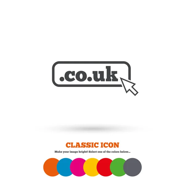 Domain CO.UK, internet icon — Stock Vector